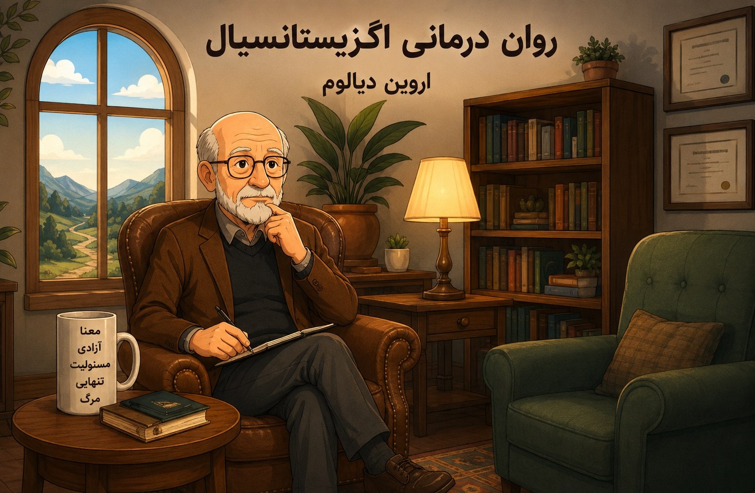 صویر کارتونی تراپیست یالوم