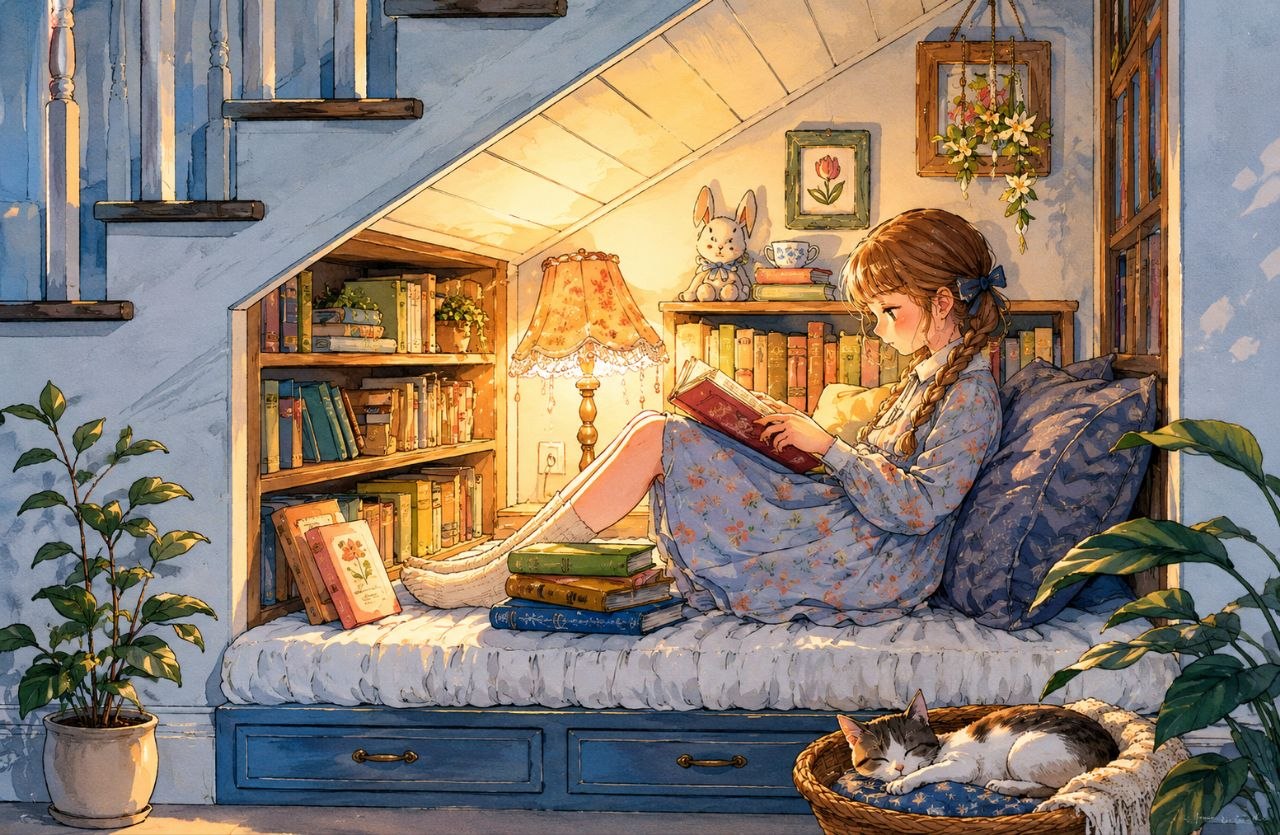 گوشه ای دنج برای کتابخوانی