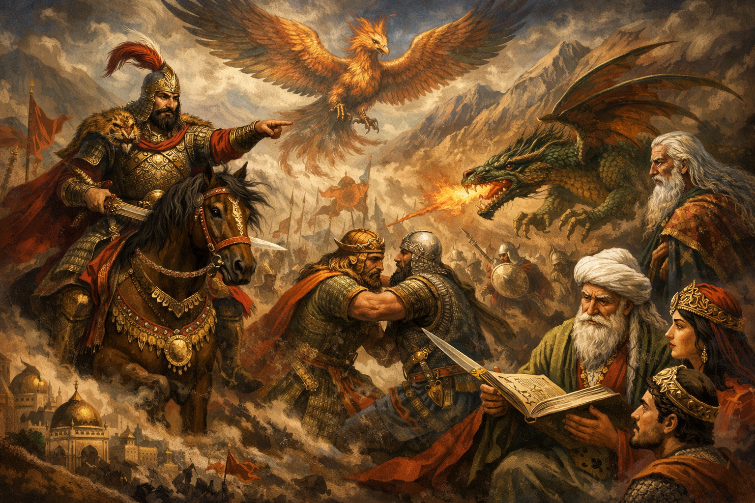 آغاز شاهنامه؛ داستان کیومرث، هوشنگ و طهمورث | تولد پادشاهی و کشف آتش